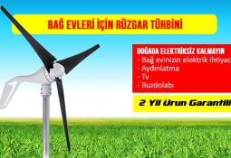 Bağ Evleri için Rüzgar Türbini ile Rüzgar Enerjisi Elektrik Üretimi